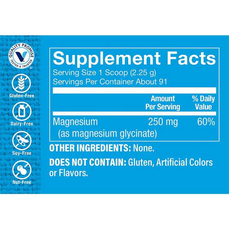 Magnesium Glycinate Powder Unflavored (91 serv)