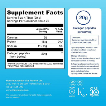 Vital Proteins Collagen Peptides Powder 20 oz (28 serv)