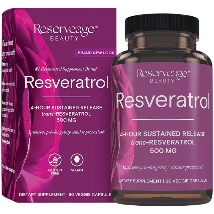 Reserveage Resveratrol 500 mg (60 veg cap)