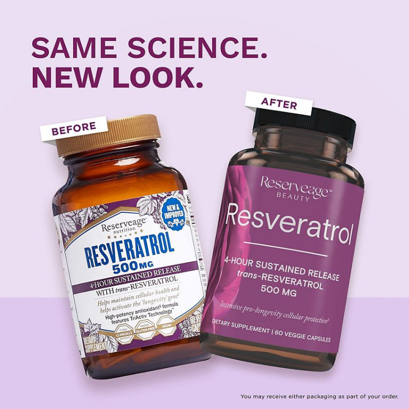 Reserveage Resveratrol 500 mg (60 veg cap)