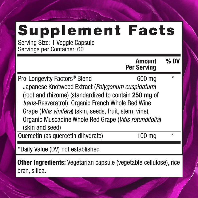 Resveratrol w/ Active Trans-Resveratrol - 250 mg (60 veg cap)