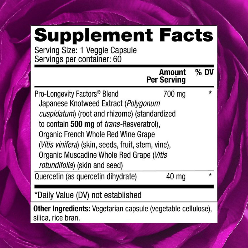 Reserveage Resveratrol 500 mg (60 veg cap)