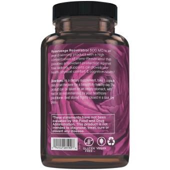 Reserveage Resveratrol 500 mg (60 veg cap)