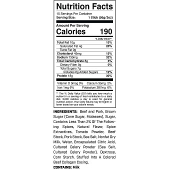 Protein Meat Sticks Seasoned Barbecue (1 stick)