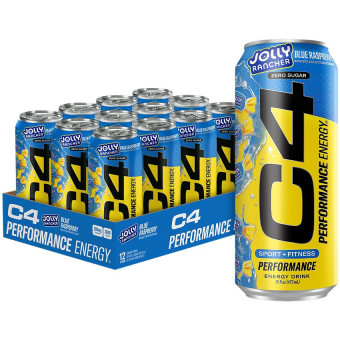 C4 Carbonated Energy Drink Jolly Rancher Blue Raspberry (16 fl oz)