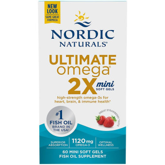 Ultimate Omega Mini Strawberry 1120 mg (60 Soft)