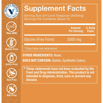 Glycine Powder 3000 mg (75 serv)