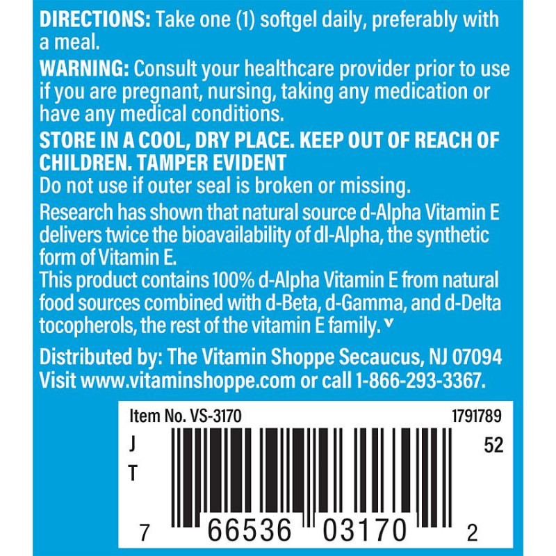Vitamina E 268 mg - 400 UI (60 soft)