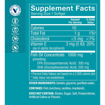 Omega-3 Fish Oil EPA DHA 500 mg (60 soft