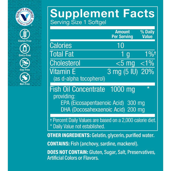 Omega-3 Fish Oil EPA DHA 500 mg (60 soft