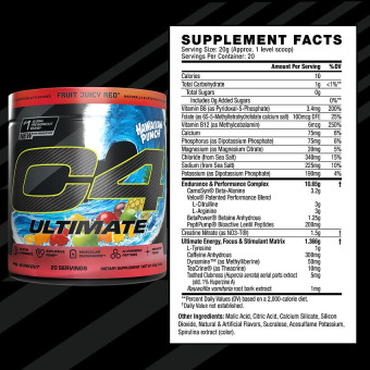 C4 Ultimate Hawaiian Punch Fruit Juicy Red (20 serv)