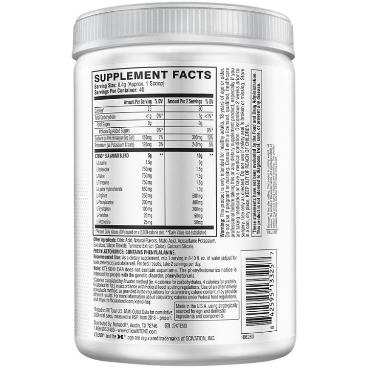 Xtend EAA Essential Amino Acids Lemon Lime (40 serv)