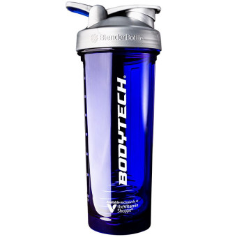 Pro32 BodyTech Shaker Bottle with Wire Whisk BlenderBall Blue (32 fl oz)