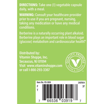 Berberine HCl 500mg (120 veg cap)