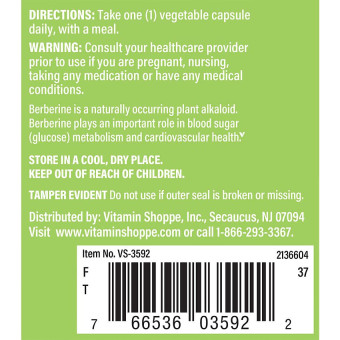 Berberine HCl 500 mg (60 veg cap)