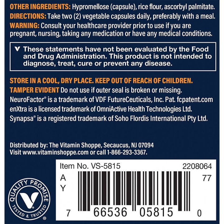Vthrive Advanced Nootropic Formula (30veg cap)