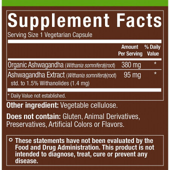 Plnt Organic Ashwagandha (90 caps)