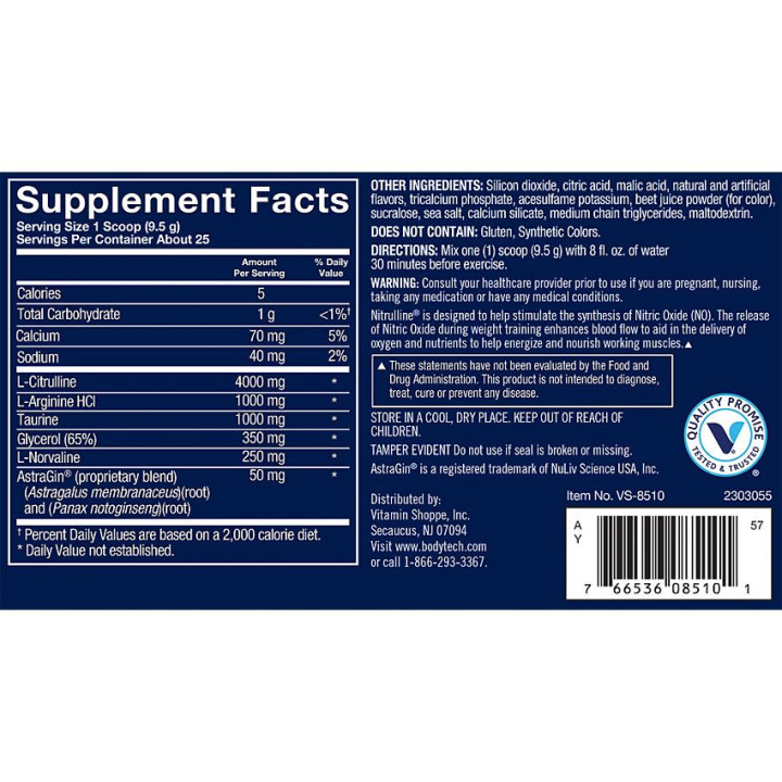 Bodytech Nitrulline Powder Watermelon (25 serv)