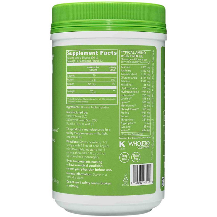 Vital Proteins Beef Gelatin Powder Unflavored (23 serv)