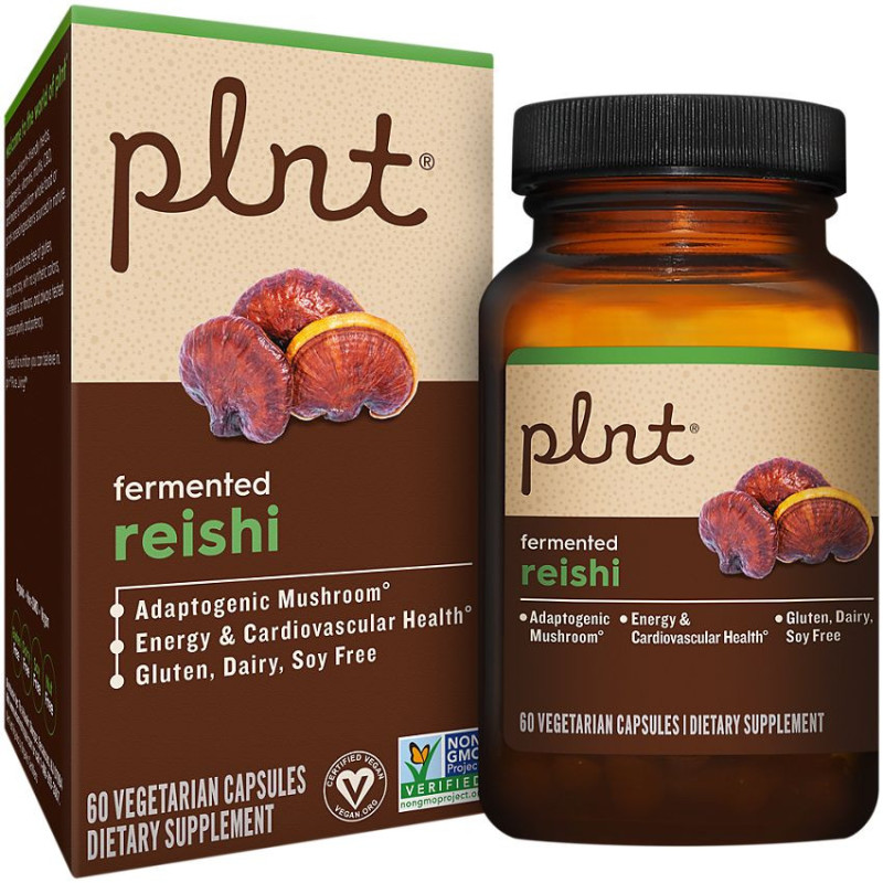plnt Organic Fermented Reishi 500 mg (60 veg cap)