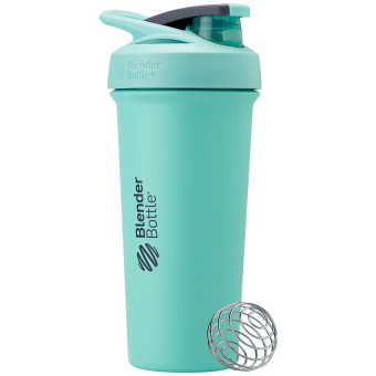 Blender Bottle Strada Bottle w/ Wire Whisk BlenderBall Seafoam (25 fl oz)