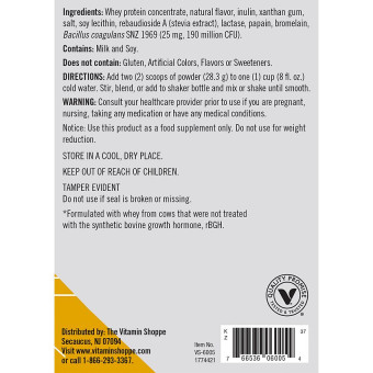 TA Natural Whey Protein Vanilla (39 serv) 3 lb