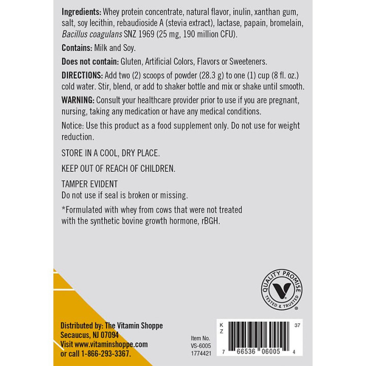 TA Natural Whey Protein Vanilla (39 serv) 3 lb