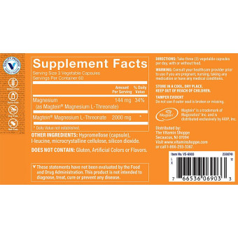 Magnesium L-Threonate w/ Magtein  (180 Cap)
