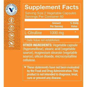 L-Citrulline 1000 mg (120 veg caps)