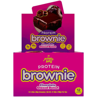 PrimeBites Protein Brownies Glazed Chocolate Donut (1 brownie)