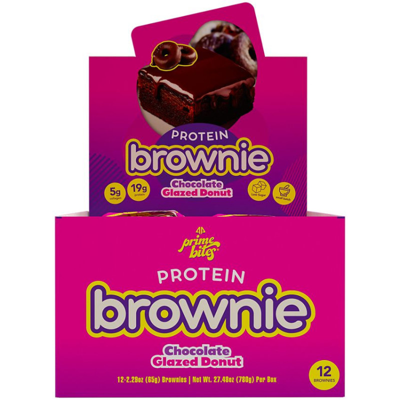 PrimeBites Protein Brownies Glazed Chocolate Donut (1 brownie)