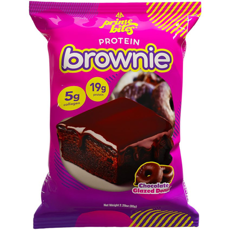 PrimeBites Protein Brownies Glazed Chocolate Donut (1 brownie)