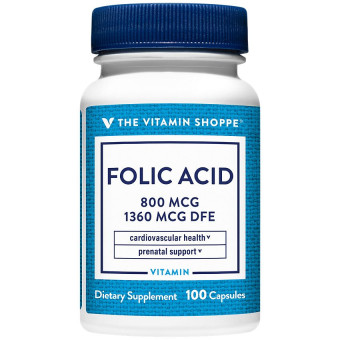 Ácido fólico - Folic Acid Vitamin B9 800 mcg (100 cap)