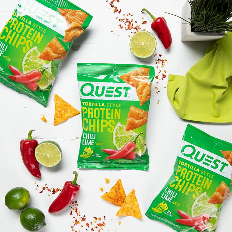 Quest Tortilla Style Protein Chips Chili Lime (1 bolsa)