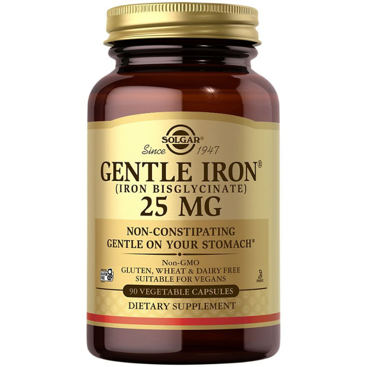 Solgar Gentle Iron 25 mg (90 veg caps)