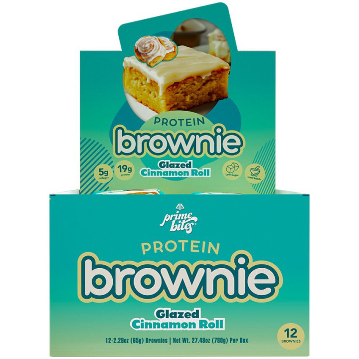 PrimeBites Protein Brownies Glazed Cinnamon Roll (1 brownie)