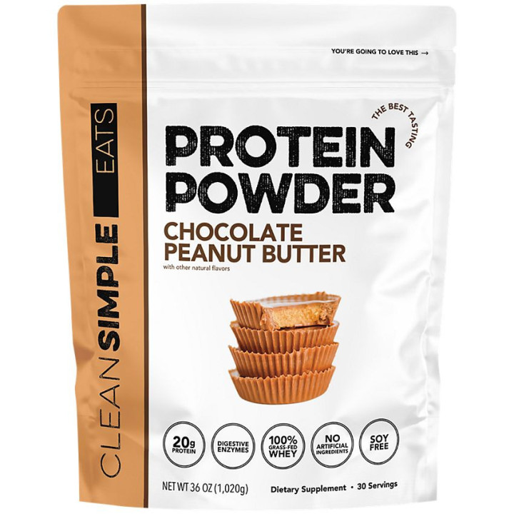 Clean Simple Eats Protein Powder Chocolate Peanut (30 serv)