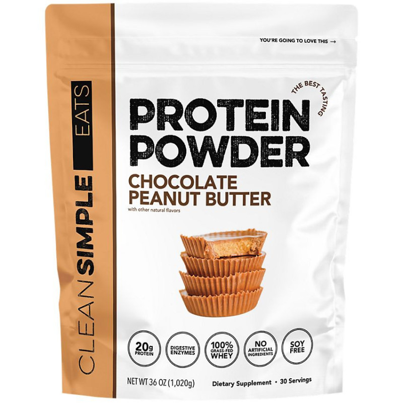 Clean Simple Eats Protein Powder Chocolate Peanut (30 serv)