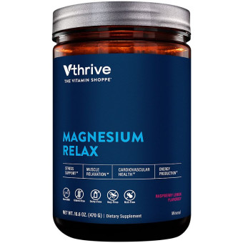 Vthrive Magnesium Relax Powder Raspberry Lemon (100 serv)
