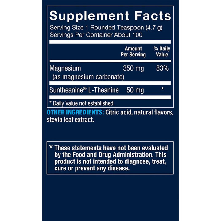 Vthrive Magnesium Relax Powder Raspberry Lemon (100 serv)