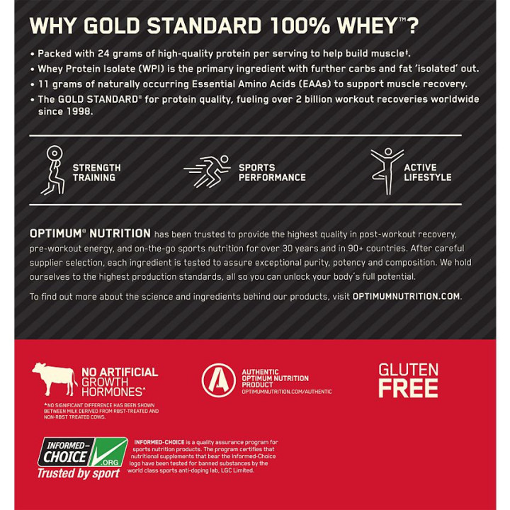 Gold 100% Whey Chocolate Peanut Butter (27 serv) 2 lb