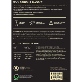 Serious Mass Vanilla (16 serv) 12 lb
