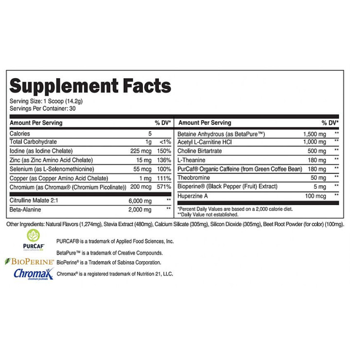 Lean Pre-Workout Strawberry Lemonade (30 Serv) 0.94 lbs