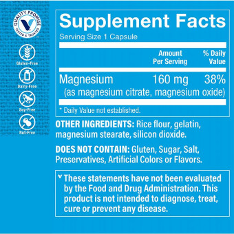 Magnesium Citrate Complex 160 mg (100 cap)