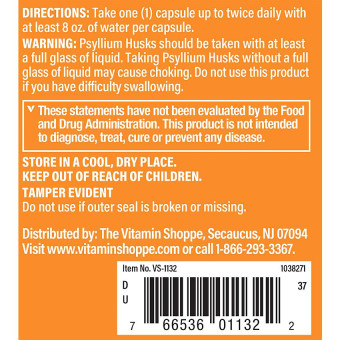 Psyllium Husks 720 mg (100 cap)