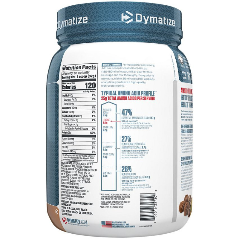 ISO100 Gourmet Chocolate (20 serv) 1.4 lb
