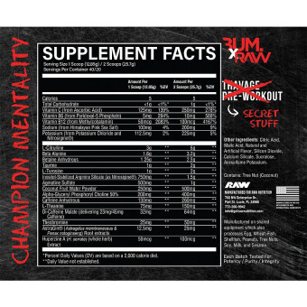 CBUM Thavage Pre-Workout Christopher's Secret Stuff (40 Servings)
