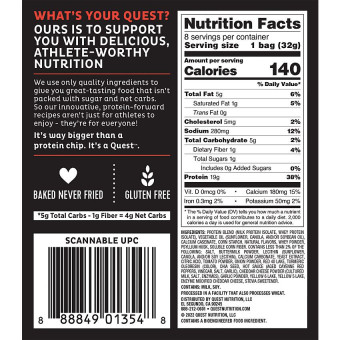 Quest Tortilla Style Protein Chips Hot+Spicy (1 bolsa)