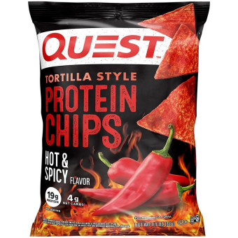 Quest Tortilla Style Protein Chips Hot+Spicy (1 bolsa)