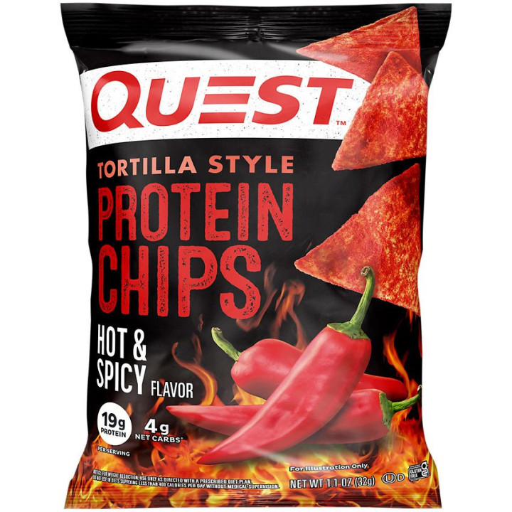 Quest Tortilla Style Protein Chips Hot+Spicy (1 bolsa)